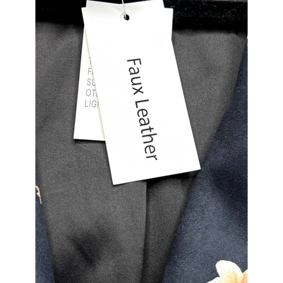 Philosophy Faux suede floral print moto jacket, size small - Picture 6 of 12